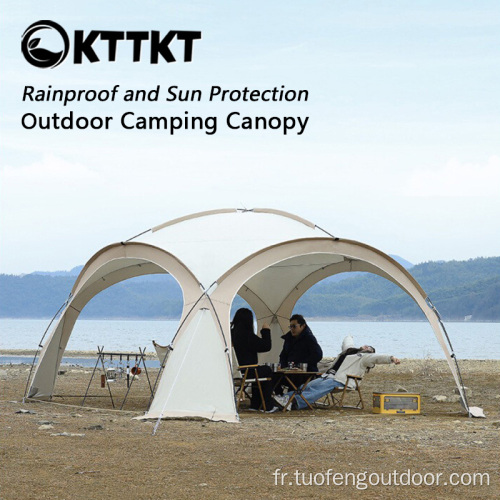 Pluie extérieure et protection solaire au dôme